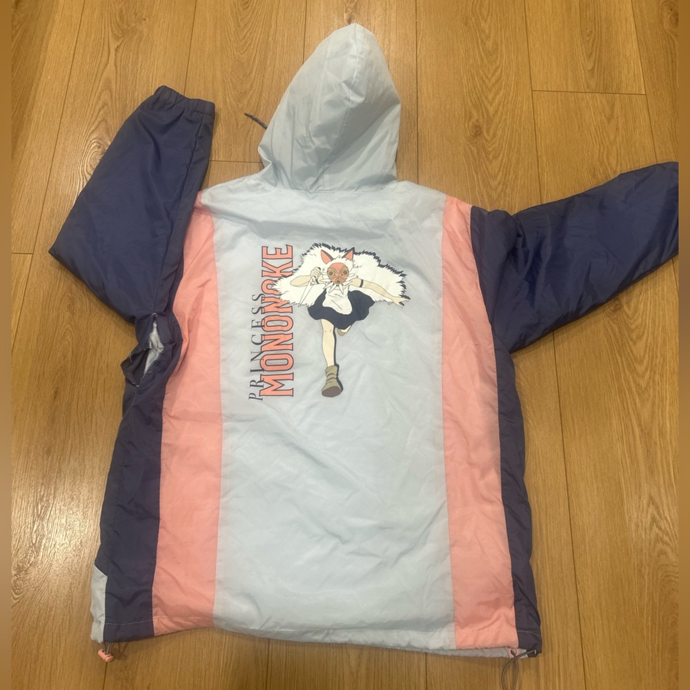 Studio Ghibli Oversized Princess Mononoke Windbreaker Jacket XXL 2XL Colorblock